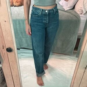 Banana Republic Mid Rise Loose Stovepipe Blue Jeans